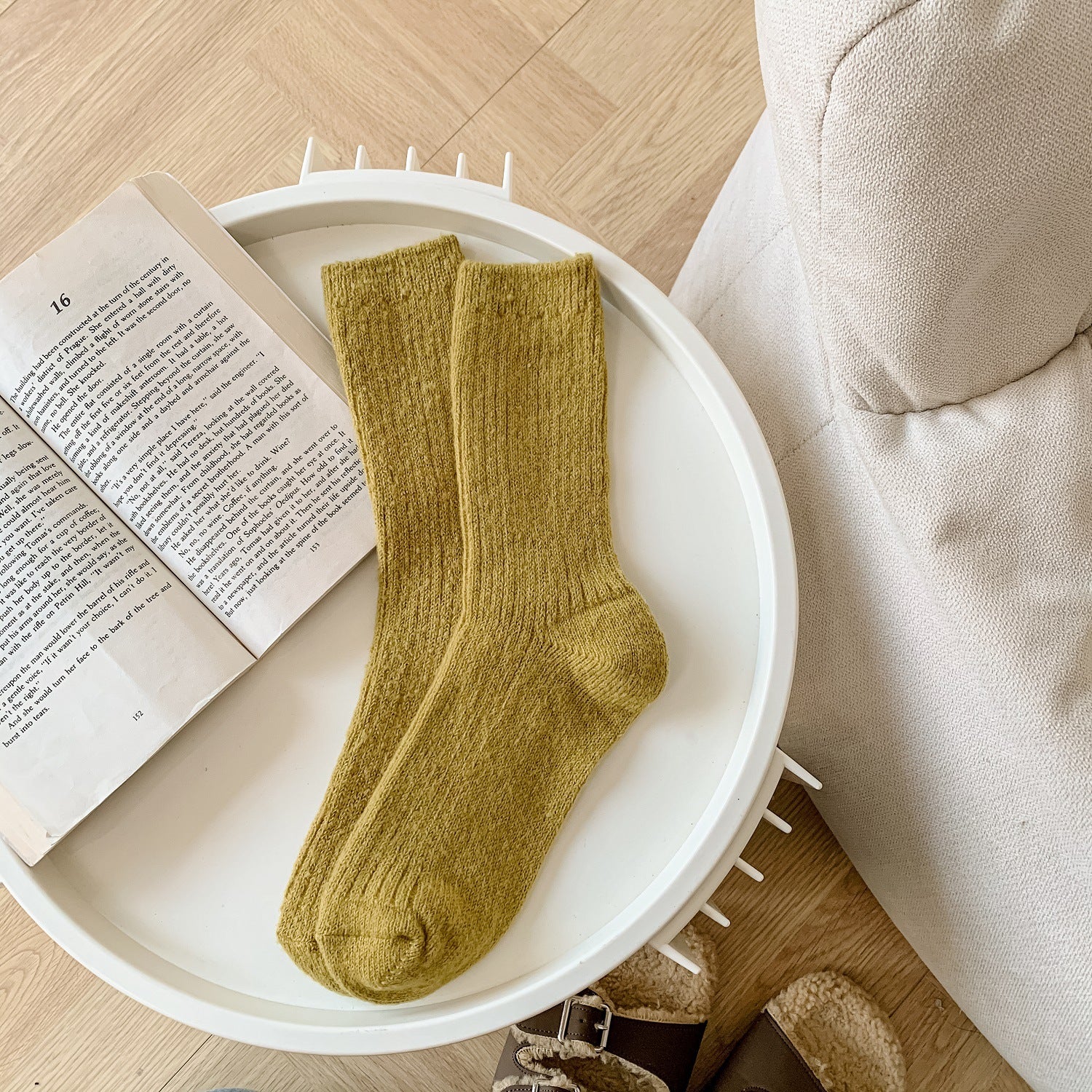 Japanese-style Solid-color Ankle Socks For Women