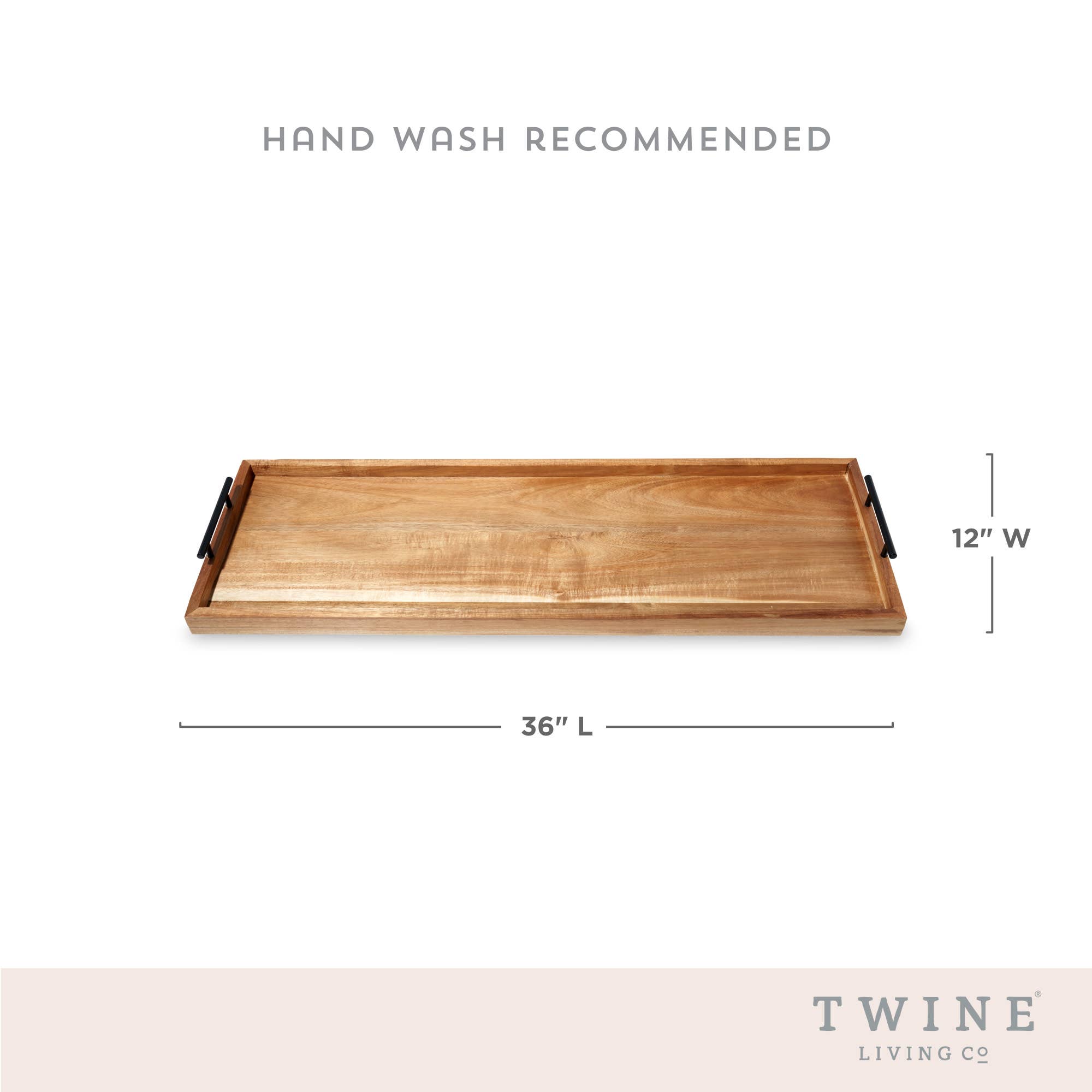 The Longboard | 36" Acacia Wood Cheese & Charcuterie Board with Metal Handles
