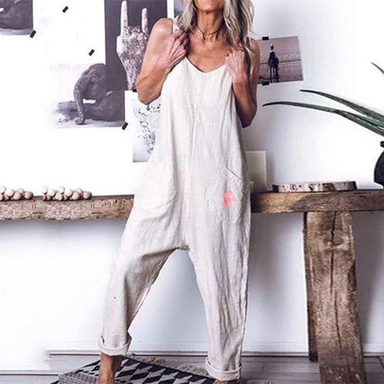 Women's Spring Solid Color Jumpsuit New Product Clothes