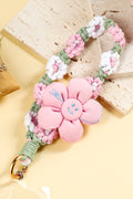 Pink Daisy Crochet Phone Strap