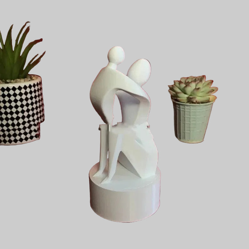 Mother And Baby Decorative Resin Sculpture
