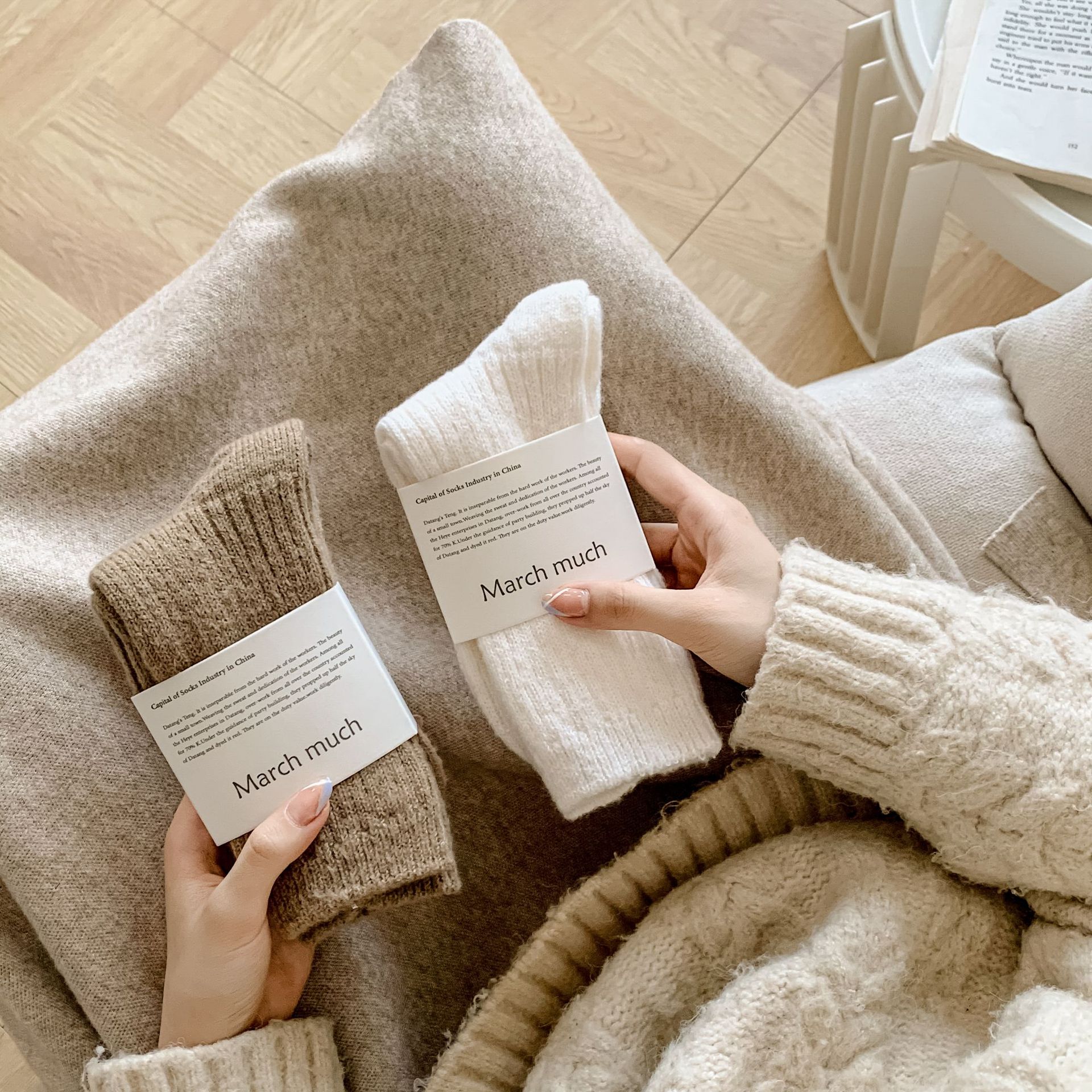 Japanese-style Solid-color Ankle Socks For Women