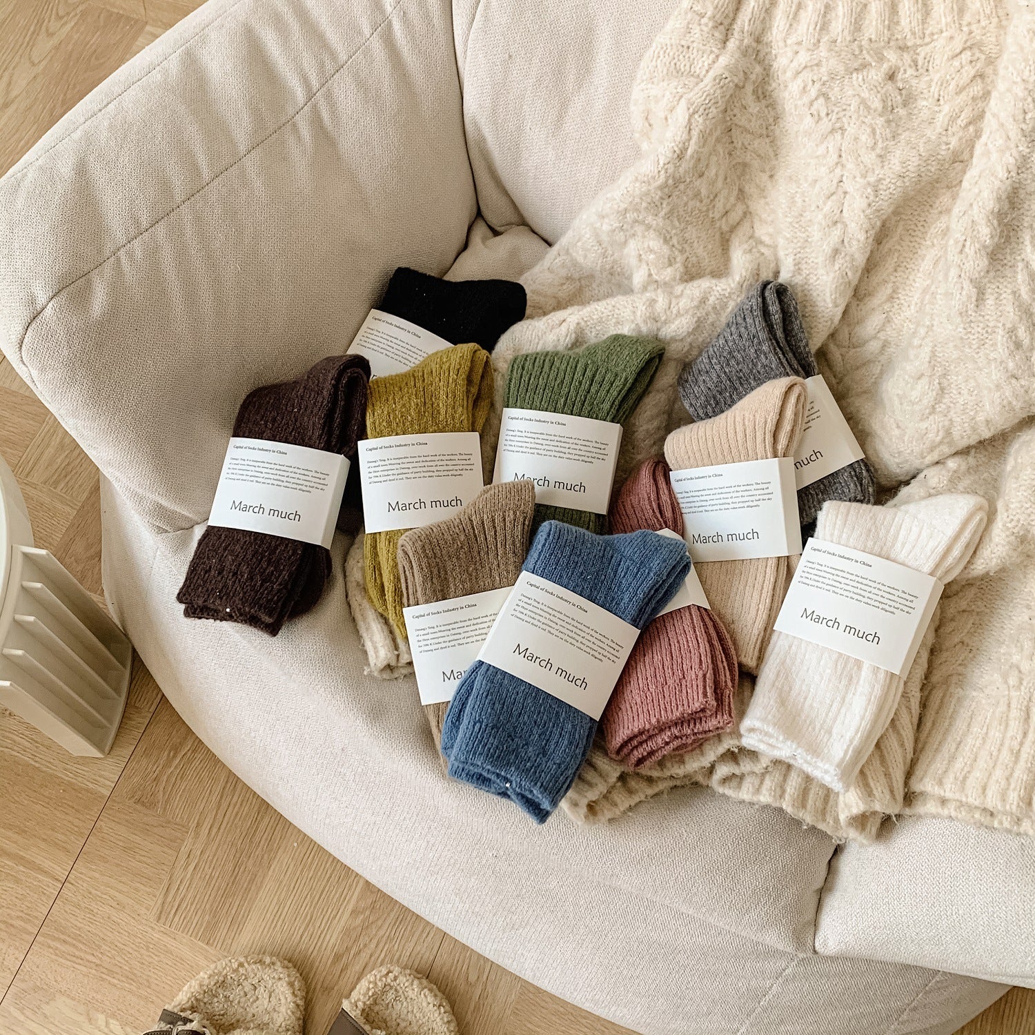 Japanese-style Solid-color Ankle Socks For Women