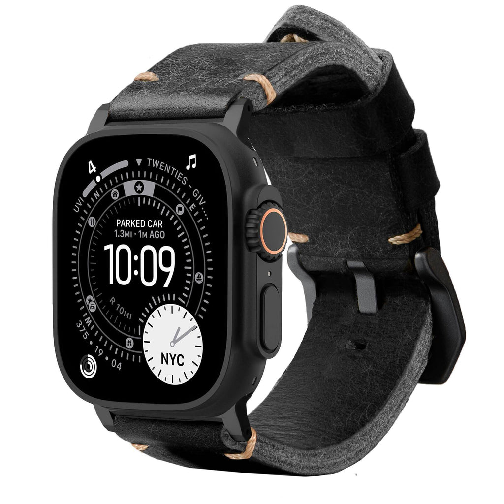 Leather Apple Watch Strap R01 – Italian Vegetable-Tanned Leather | 44mm, 45mm, 46mm & 49mm