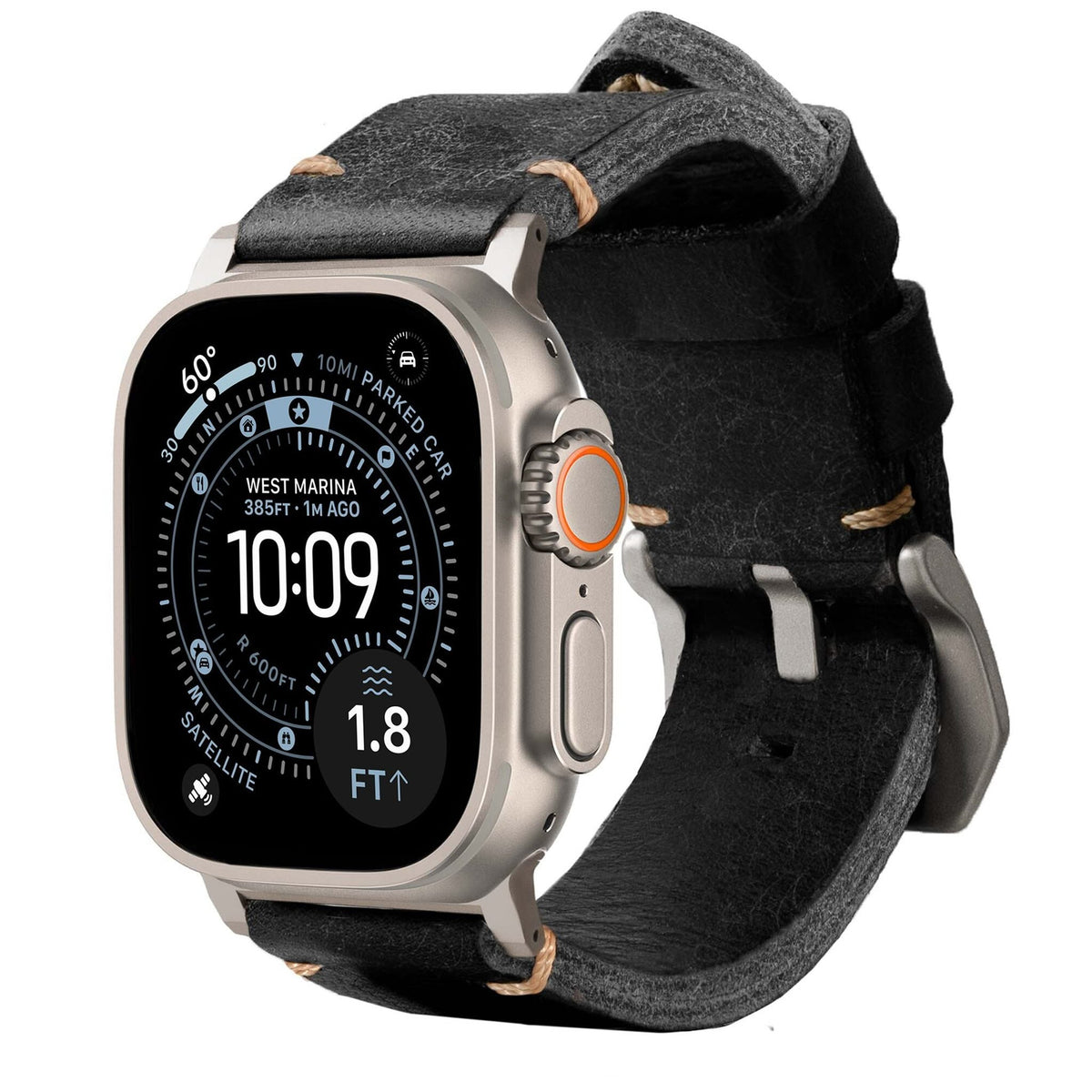 Leather Apple Watch Strap R01 – Italian Vegetable-Tanned Leather | 44mm, 45mm, 46mm & 49mm