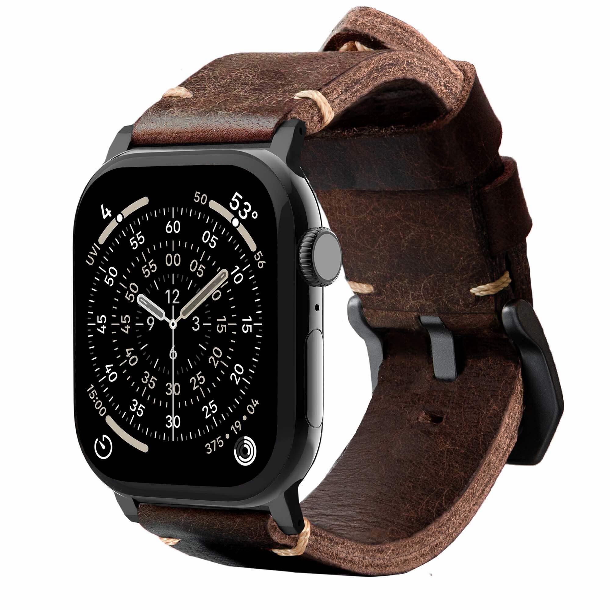 Robust Leather Apple Watch Strap R01 | Italian Vegetable-Tanned Leather Band