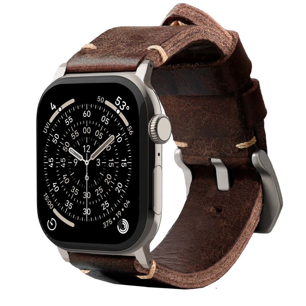 Leather Apple Watch Strap R01 – Italian Vegetable-Tanned Leather | 44mm, 45mm, 46mm & 49mm