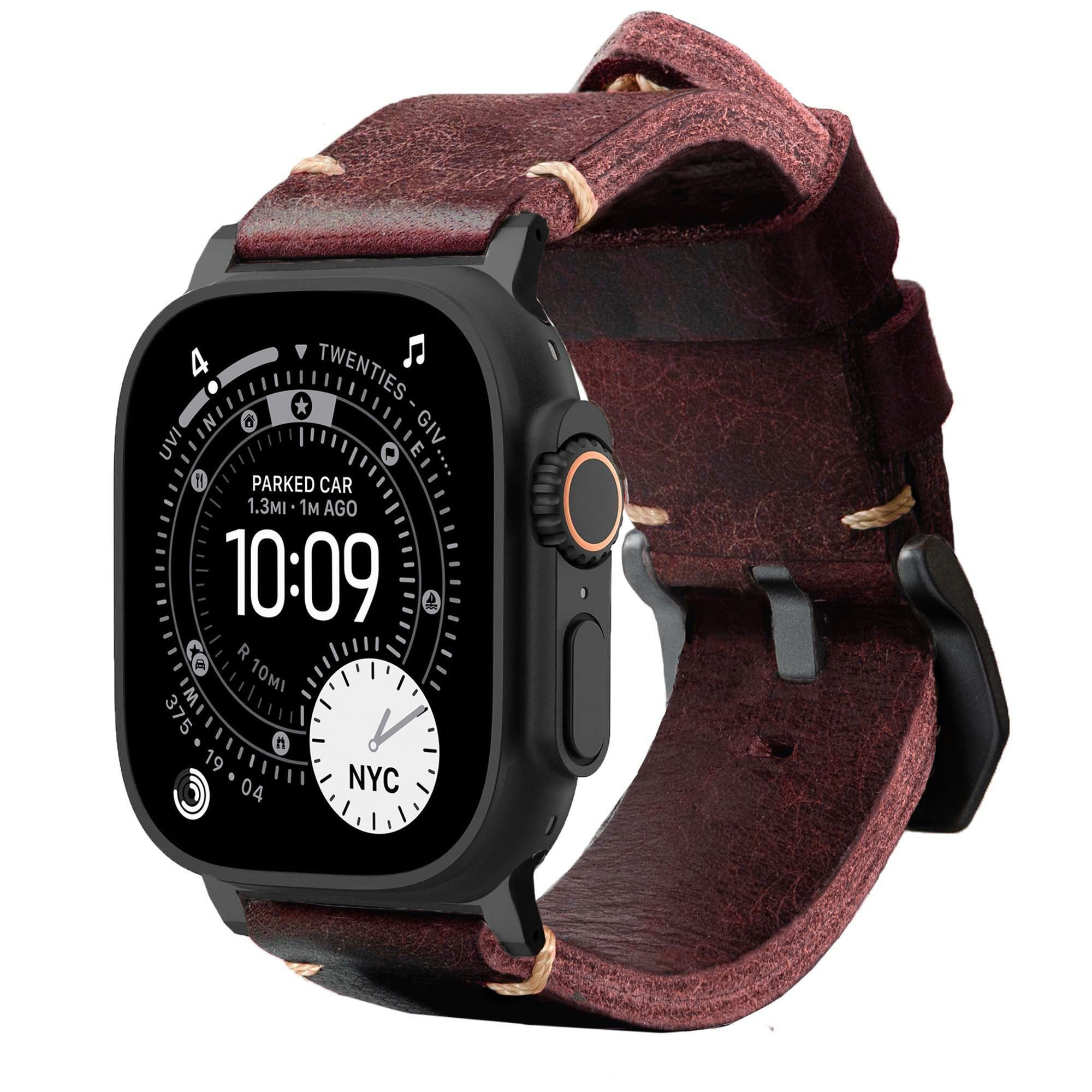 Robust Leather Apple Watch Strap R01 | Italian Vegetable-Tanned Leather Band
