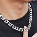 14mm Cuban Chain Necklace & Bracelet — 18K Gold Plated Stainless Steel