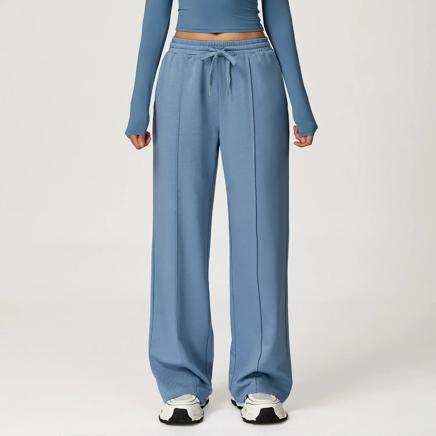 Custom High-quality Casual Sports Sweatshirt Women's High Waist Wide-leg Long-sleeved Jogging Clothes Gym Running Fitness Set (each piece sold separately)