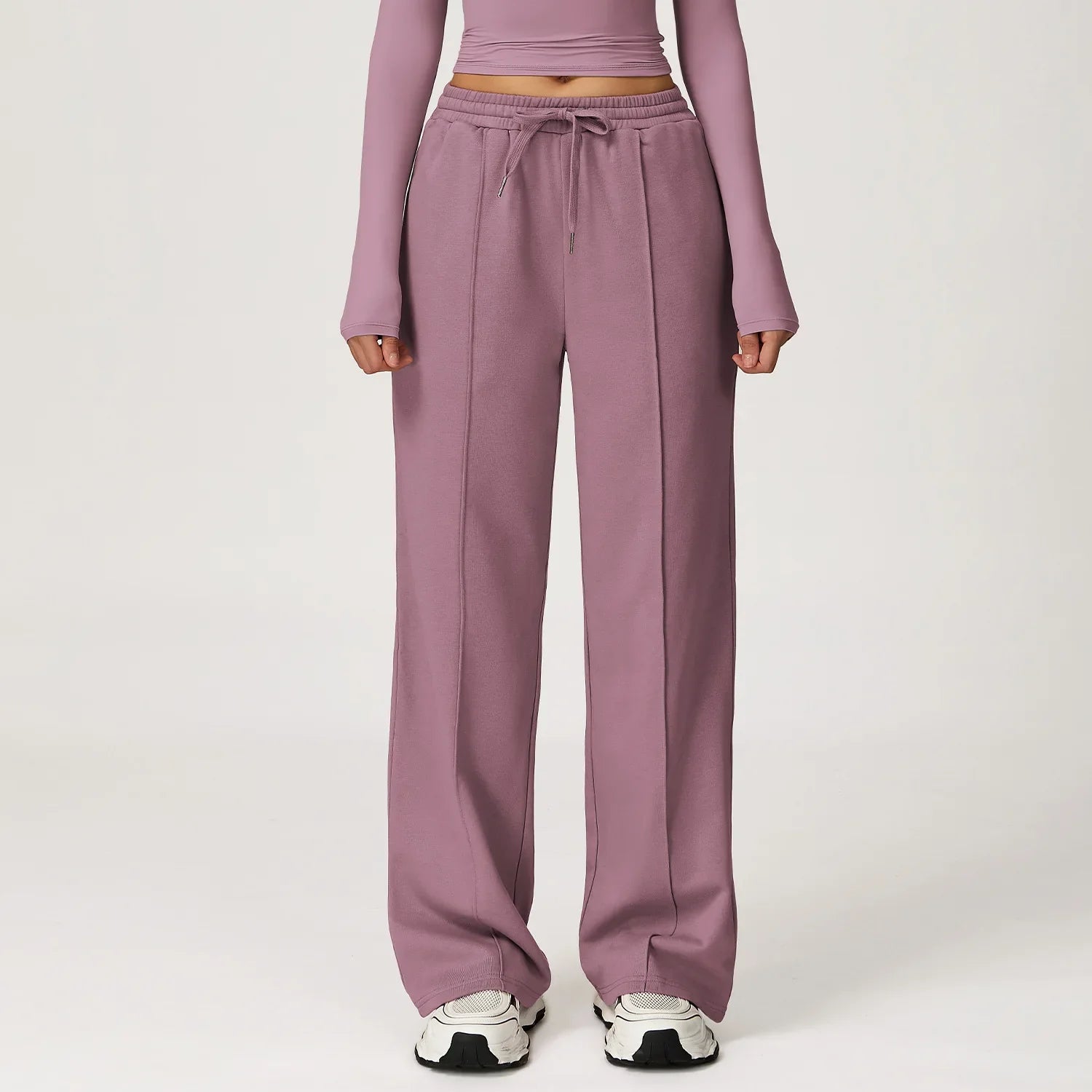 Custom High-quality Casual Sports Sweatshirt Women's High Waist Wide-leg Long-sleeved Jogging Clothes Gym Running Fitness Set (each piece sold separately)