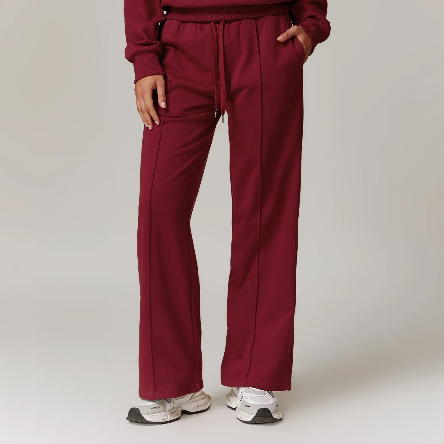 Custom High-quality Casual Sports Sweatshirt Women's High Waist Wide-leg Long-sleeved Jogging Clothes Gym Running Fitness Set (each piece sold separately)