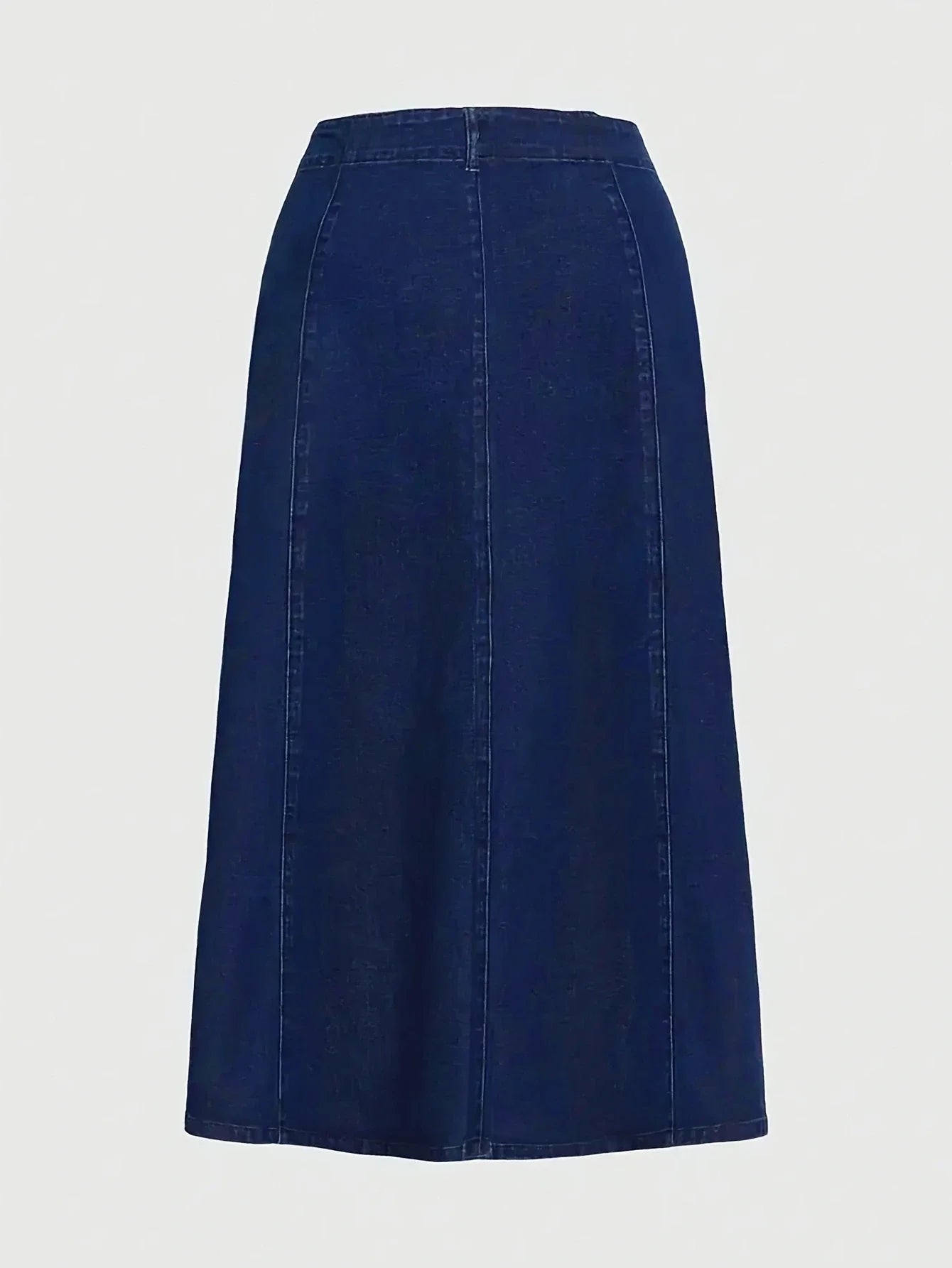 Women's Casual A-Line Denim Skirts Quick Dry Lightweight Midi Length Washed Style