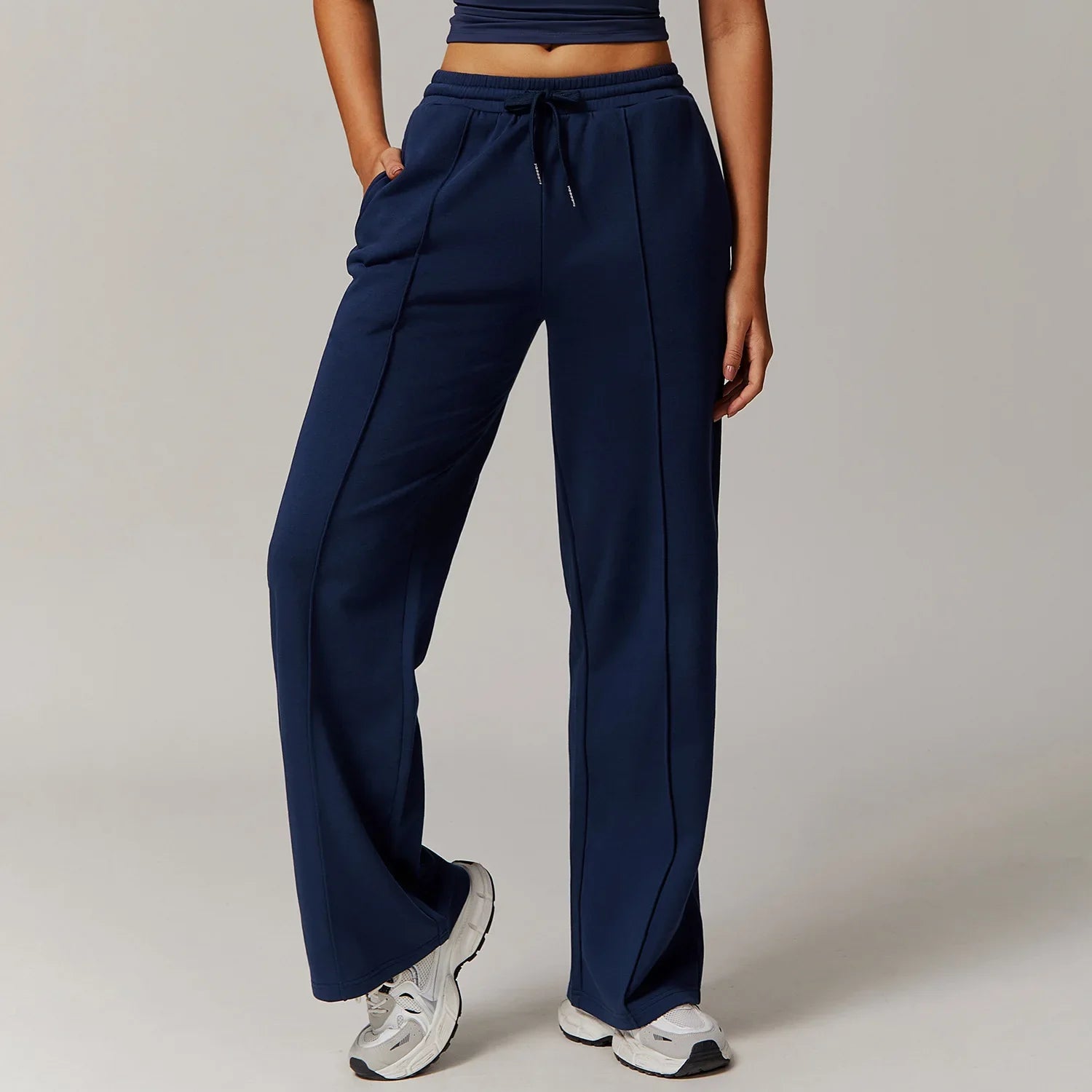 Custom High-quality Casual Sports Sweatshirt Women's High Waist Wide-leg Long-sleeved Jogging Clothes Gym Running Fitness Set (each piece sold separately)