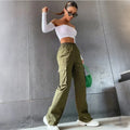 Women's High-Waist Cargo Pants | Straight-Leg Relaxed Fit