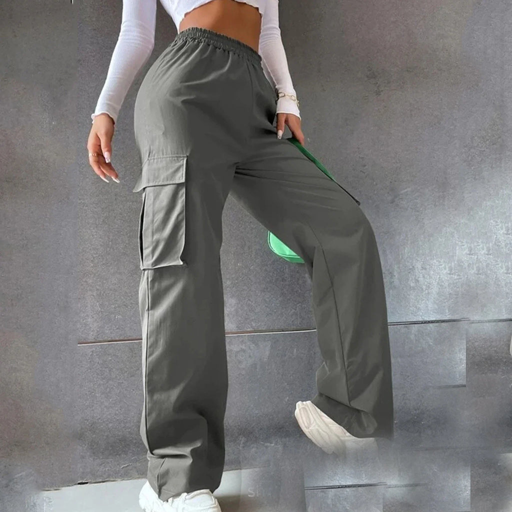 Women's High-Waist Cargo Pants | Straight-Leg Relaxed Fit
