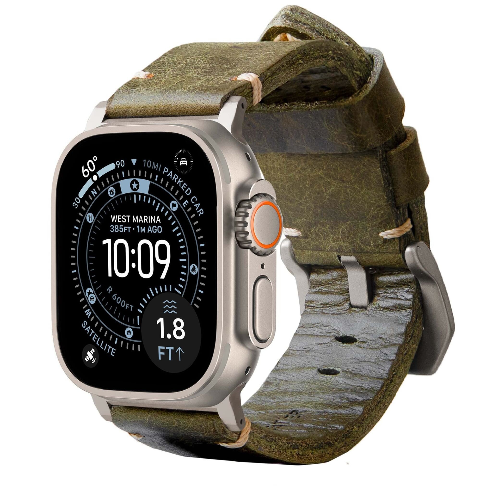 Robust Leather Apple Watch Strap R01 | Italian Vegetable-Tanned Leather Band