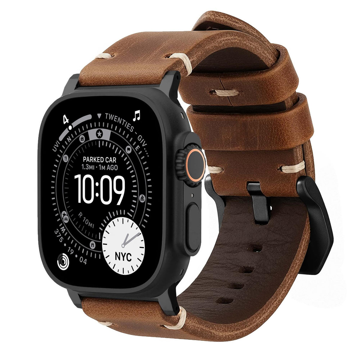 Leather Apple Watch Strap R01 – Italian Vegetable-Tanned Leather | 44mm, 45mm, 46mm & 49mm