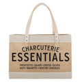 Large Natural Jute Market Tote with Leather Handles & Waterproof Lining