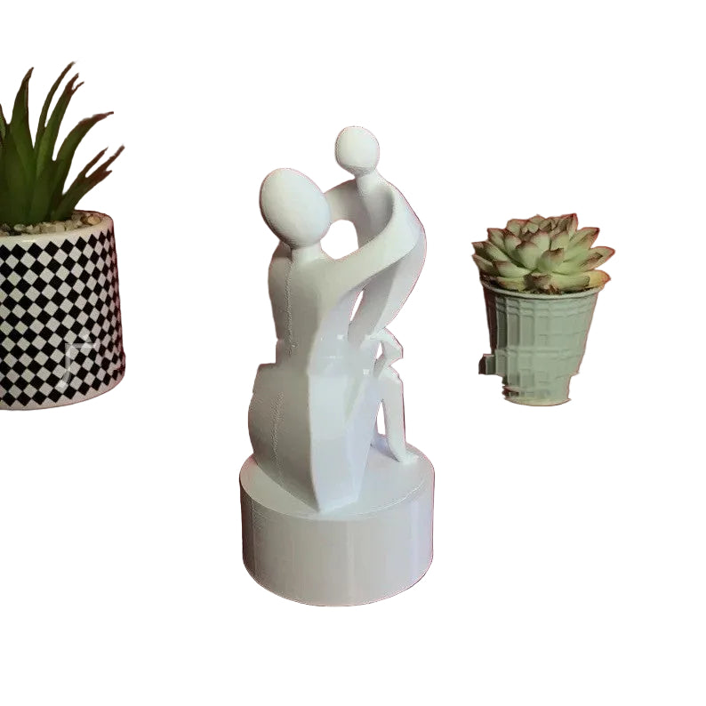 Mother And Baby Decorative Resin Sculpture