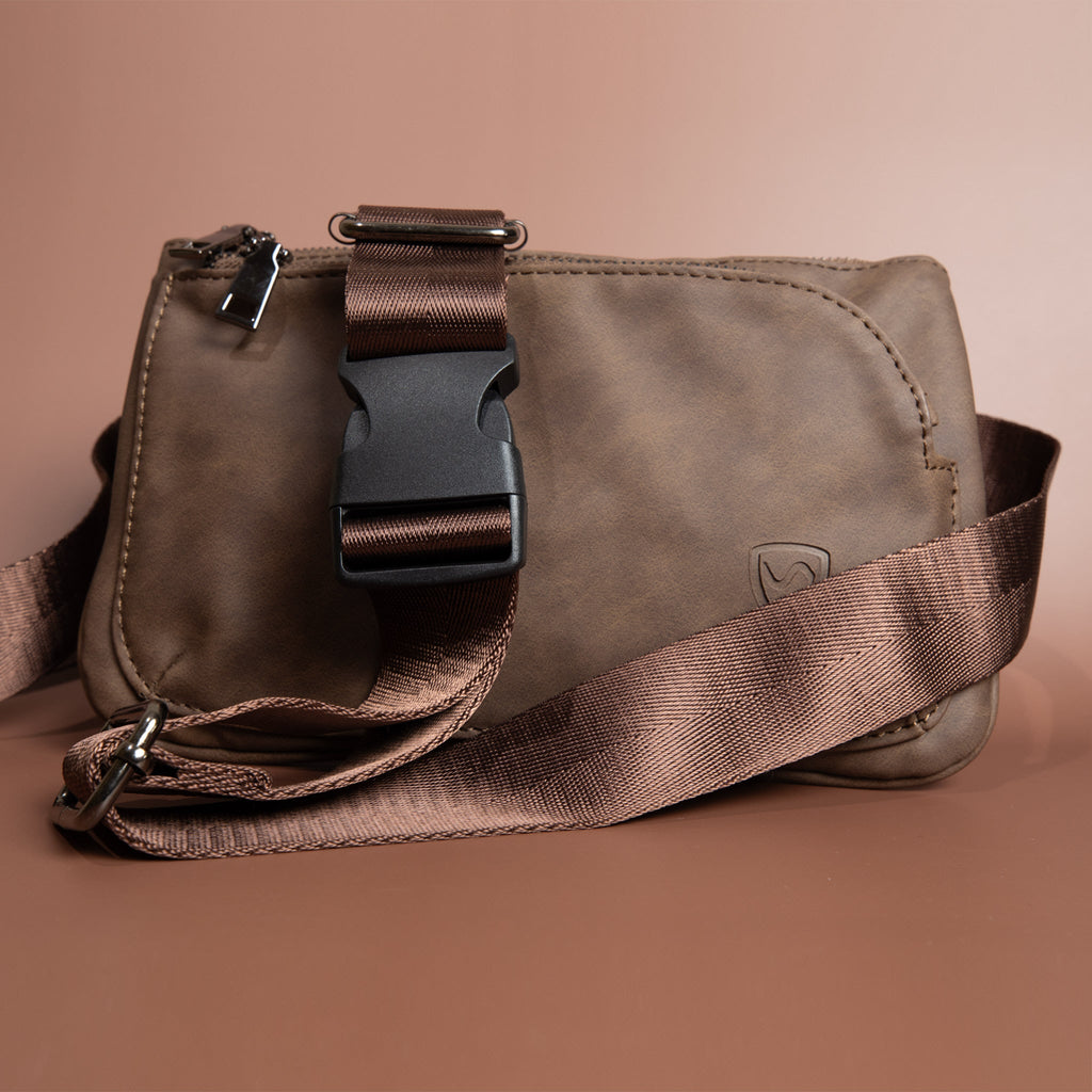 SYB Metro Vegan Leather Fanny Pack – EMF & 5G Shielding Cross-Body Bag
