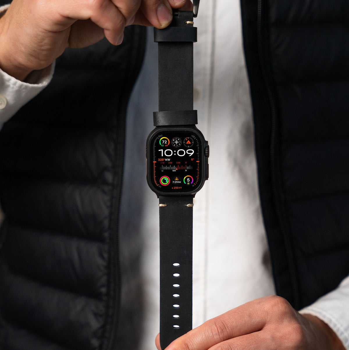 Leather Apple Watch Strap R01 – Italian Vegetable-Tanned Leather | 44mm, 45mm, 46mm & 49mm