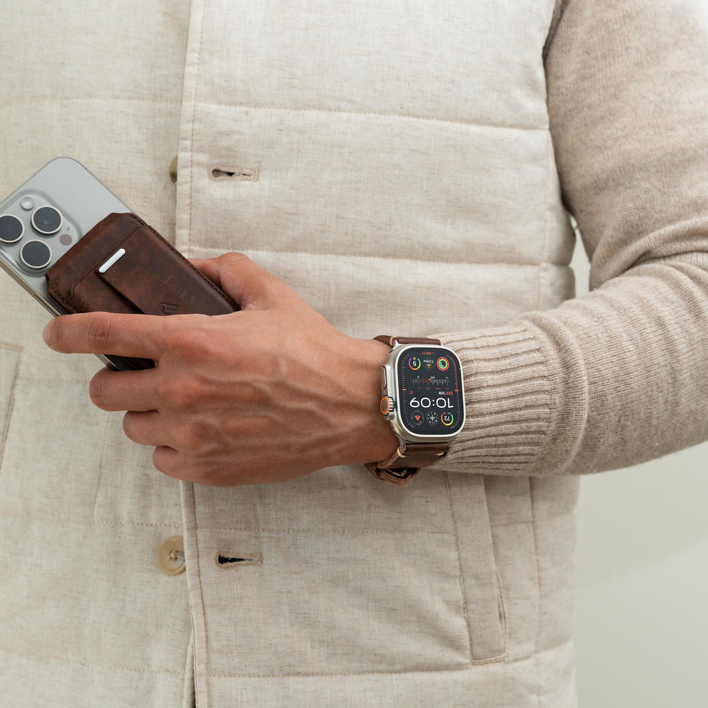 Leather Apple Watch Strap R01 – Italian Vegetable-Tanned Leather | 44mm, 45mm, 46mm & 49mm